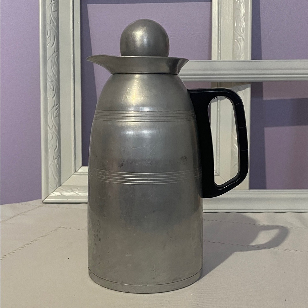 Vintage kromex aluminum coffee carafe with Black Handle